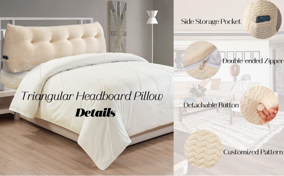 Bed Wedge Headboard for queen size