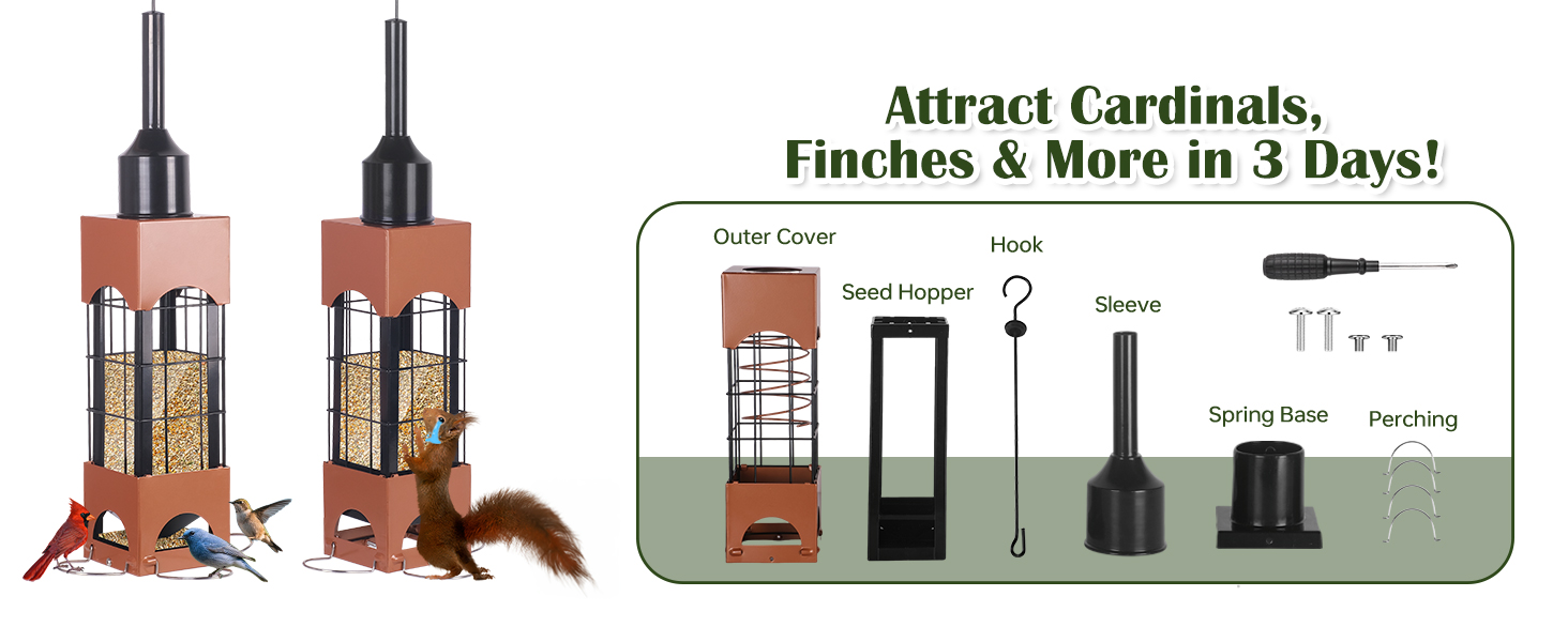 best squirrel proof bird feeders for outdoors hanging