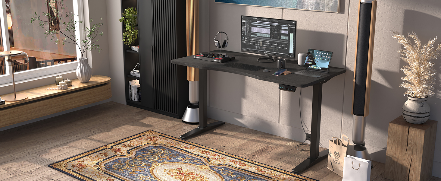 Monomi Height Adjustable Electric Standing Desk, 55 x 28