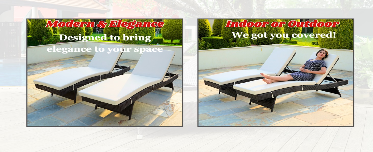 rattan wicker outdoor sun loungers for poolside terrace garden deck lawn balcony