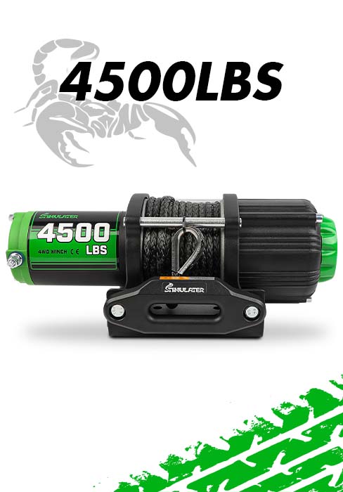 4500LBS synthetic rope Winch