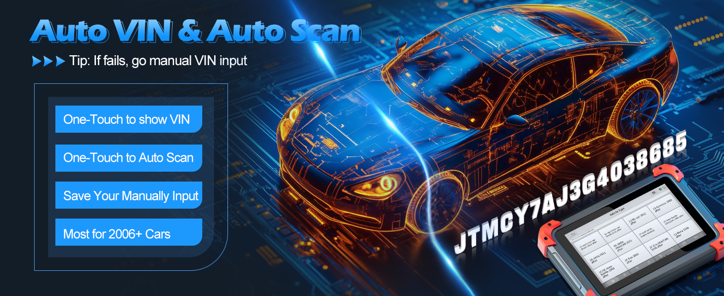 D7 car diagnostic tool with Auto VIN