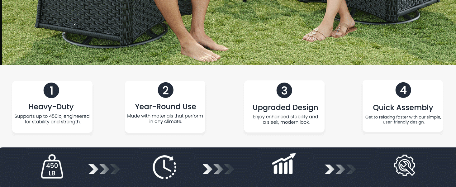 Swivel Rocking Chairs Set