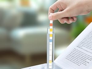 Insert the test paper into the water in the test tube