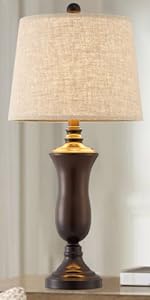 brown table lamp