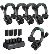 Hollyland Solidcom SE PRO 5-Users ENC Noise Cancellation Wireless Intercom Headset System 1312ft ...