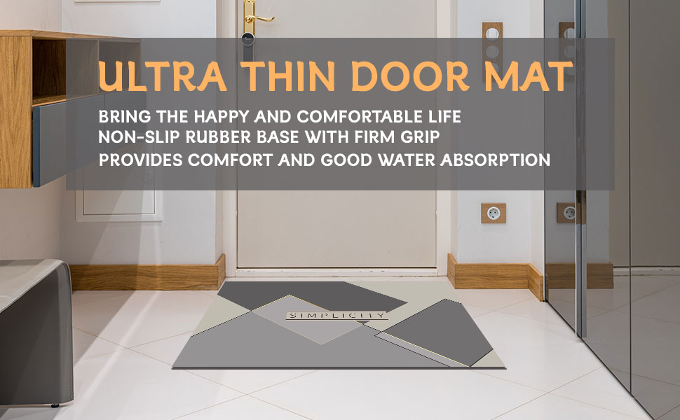 LYGLIGH Ultra Thin Door Mat Indoor Entryway Rugs Non Slip Large Absorbent Inside
