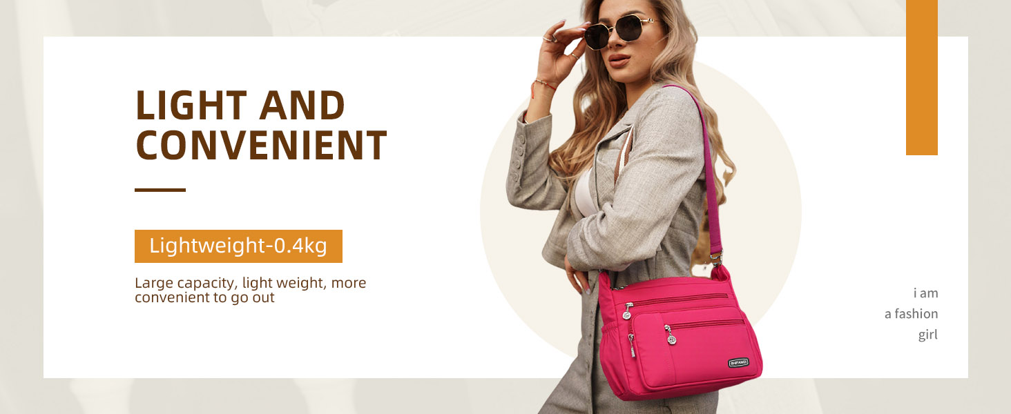 Women Crossbody Purse Roomy Multiple Pockets Bag Ladies Shoulder Handbag Fashion Travel Satchel