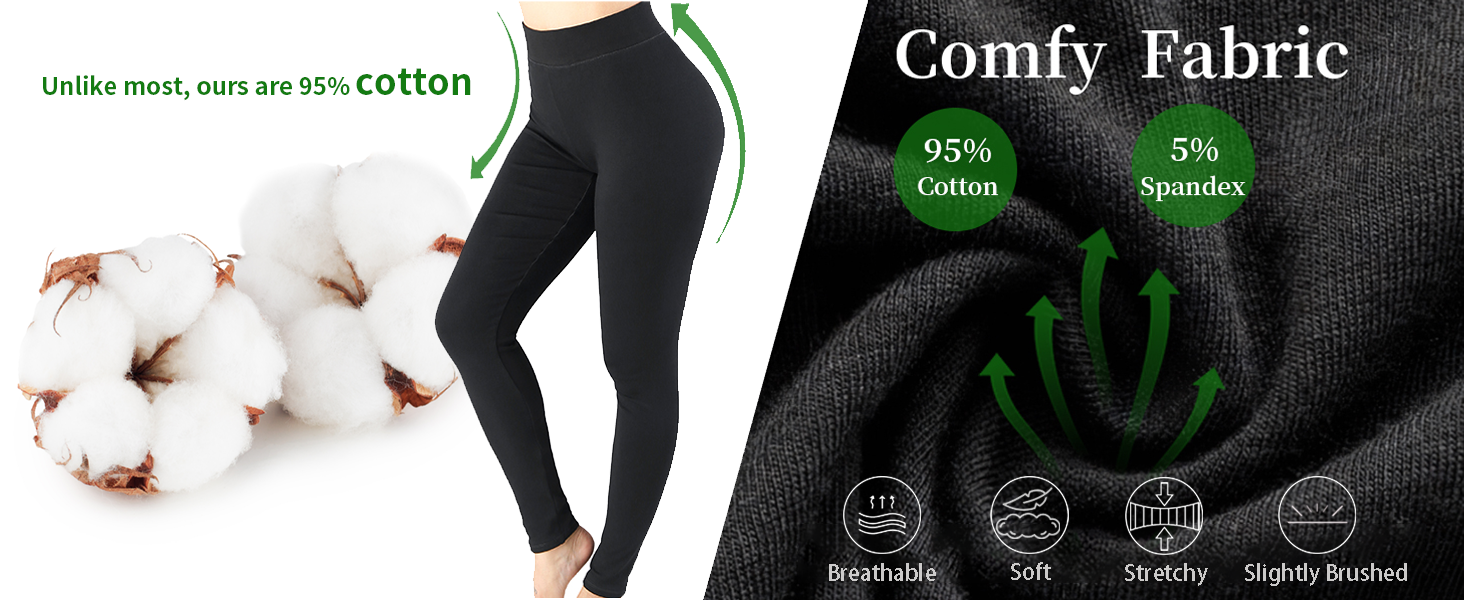 Cotton Leggings for Women Plus Size High Waisted Thick XL 2XL 3XL 4XL