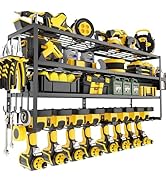 Large Power Tool Organizer Wall Mount for Fathers Dad, 4 Layers Heavy Duty Metal Garage Organizat...