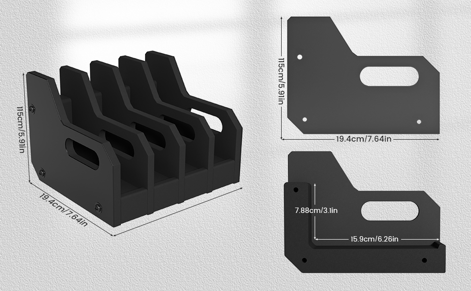 Riflewell Pistol Rack, Foam Handgun Rack for 4 Guns