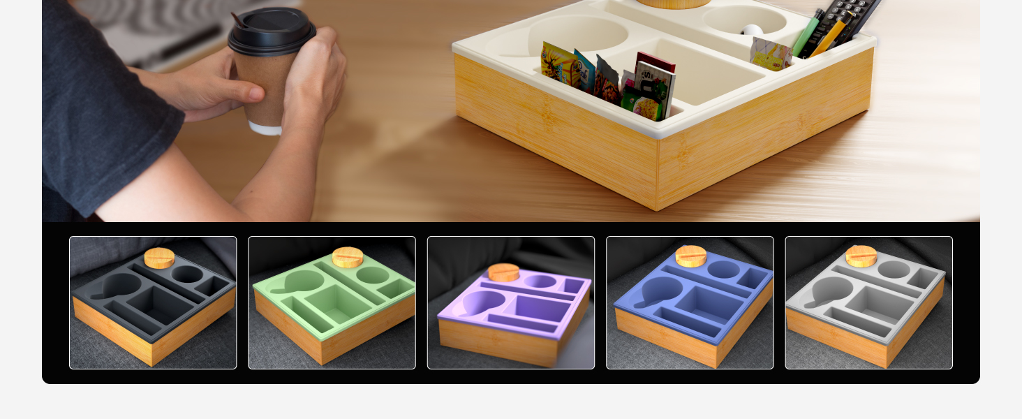 Couch Cup Holder Tray