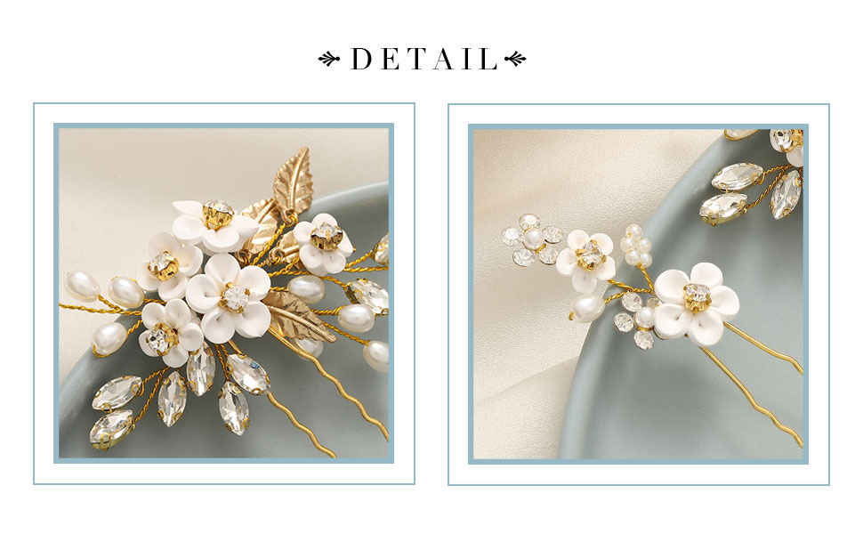 wedding hair accessories gold