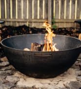 fire pits outdoor wood pit fogatas para patio de leña large round for bowl fireplace bowls outside