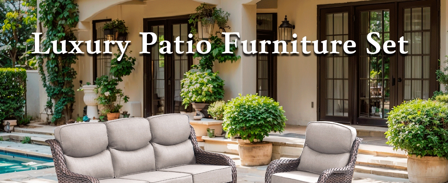 Swivel Patio Chairs; patio furniture set