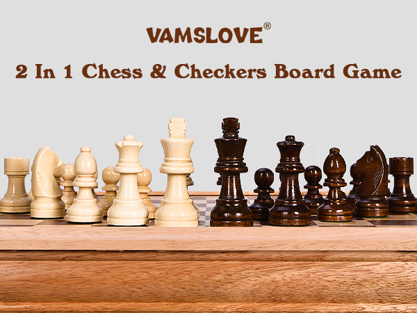 vamslove chess checkers board game 