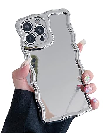 QLTYPRI Case for iPhone 16 Pro Max, Cute Curly Wave Frame Clear Case for Girls Women, Transparent Soft TPU Bumper Shockproof Phone Cover for iPhone 16 Pro Max - White 15 1