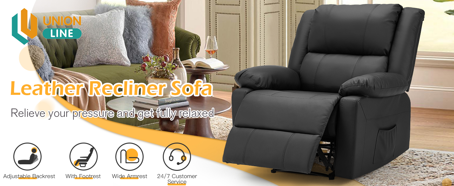 Grauer Ledersessel mit gepolsterter Rückenlehne und Fußstütze, mit mehreren Liegepositionen und gepolsterten