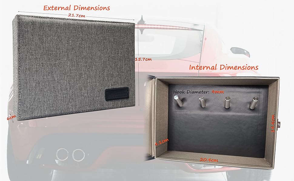 Wall Mounted Signal Blocking RFID Car Key Box (Black) (Gray) Amazon