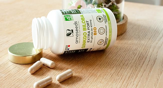 amoseeds ginkgo biloba bio compléments alimentaires gélules