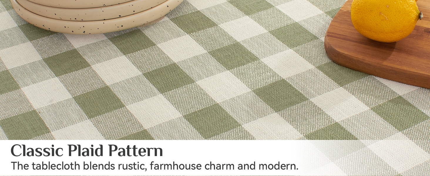 gingham tablecloth