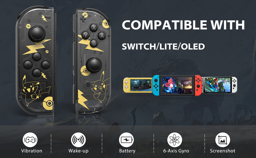 Switch Joycons Controller, Joycon Controller for Switch/Lite/OLED