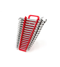 Angle Head Open End Wrench Set, 16-Piece (10-27 mm) - Holder