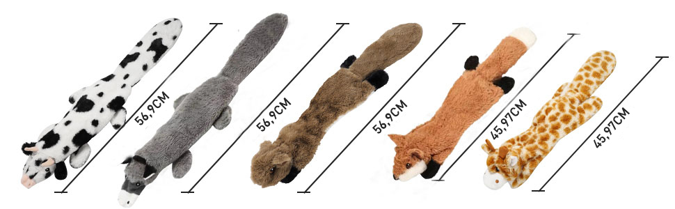 different size of dog toys