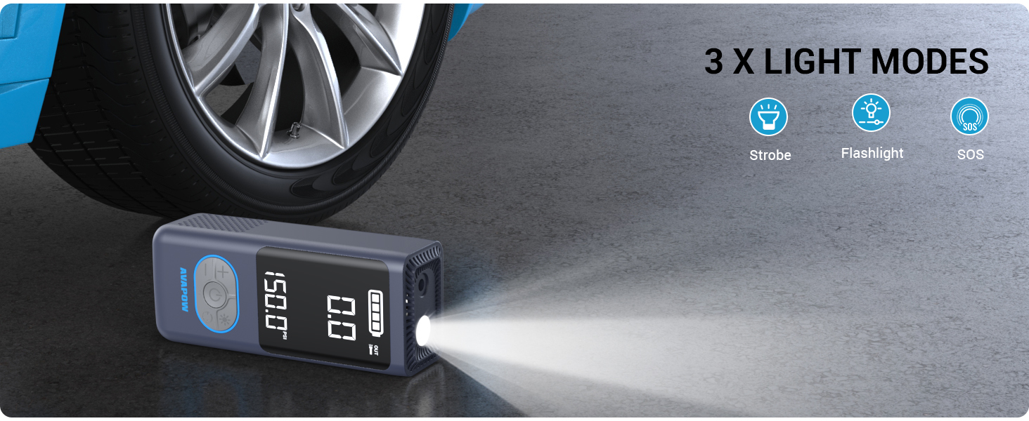 AVAPOW AP18 Tire Inflator Portable Air Compressor