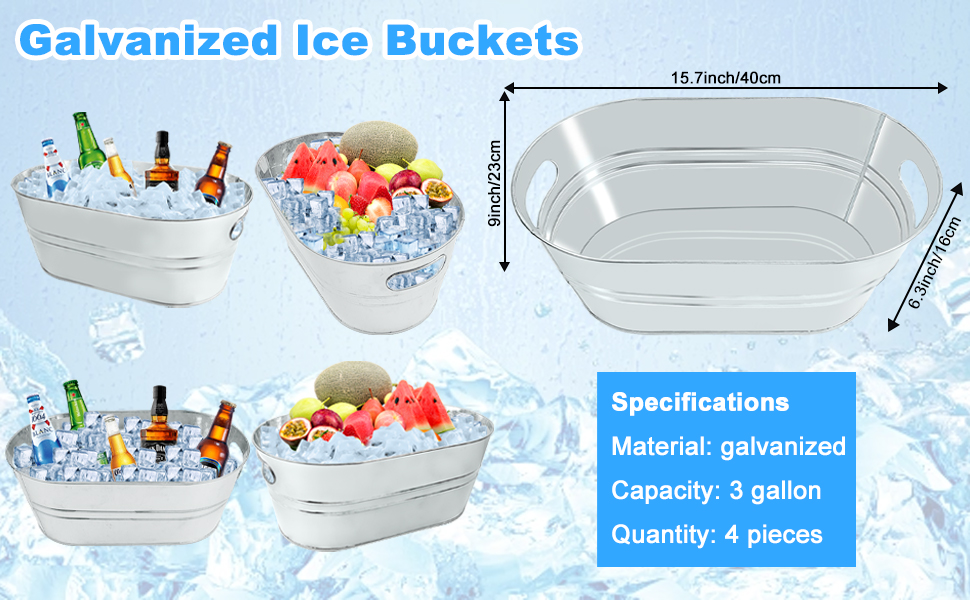 4 Gallon Galvanized Bucket