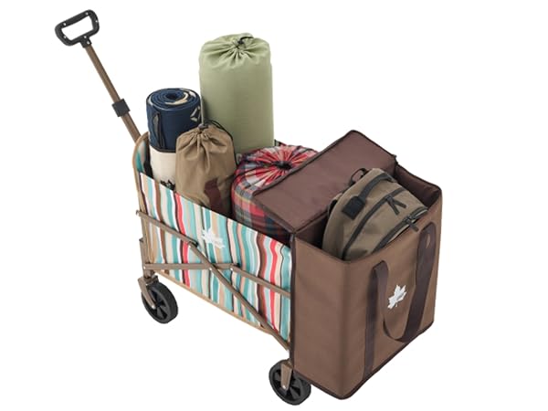 ブラウン ストライプ キャリーカート Amazon | ロゴス（LOGOS） 丸洗いバッグインキャリーカート
