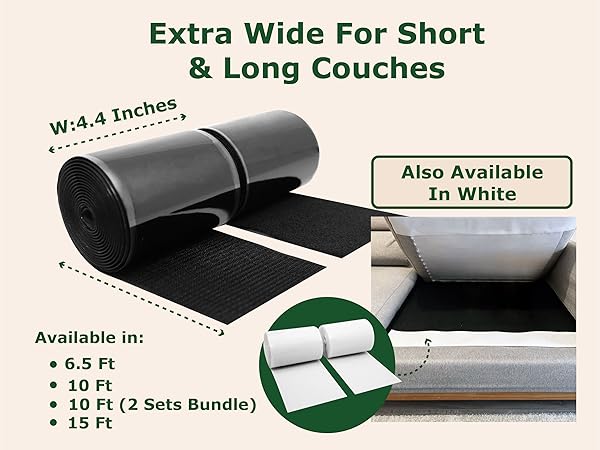 Extra Wide For Short & Long Couches | Also Available In White