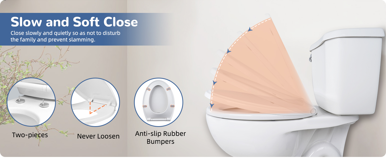 Oval Toilet Seat with Toilet Bolts