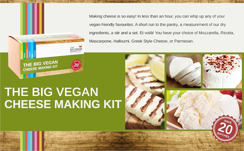 Make Your Own Cheese Kit with The Big Vegan Easy Cheese Making Kit (UK
