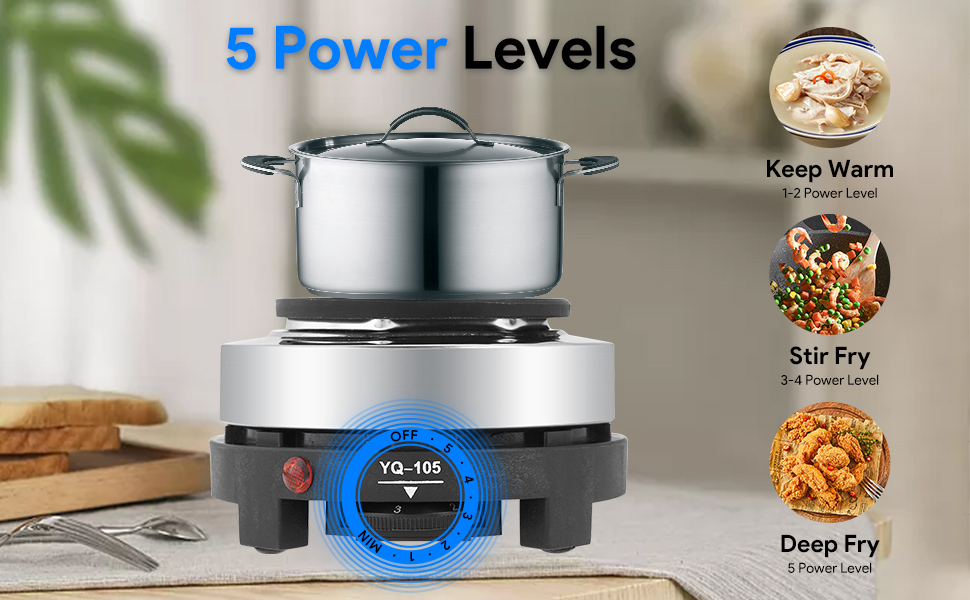 Mini Hot Plate, 110V 500W Portable Electric Mini Stove