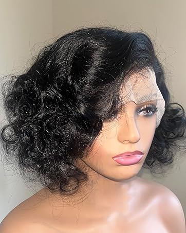 Bob-paryk Ægte hår Limfri parykker Ægte hår Forplukket 200% Densitet Kropbølge Parykker Lace Front Parykker Ægte hår Parykker til Sorte Kvinder Bob-paryk 13x4 HD_voghion.com