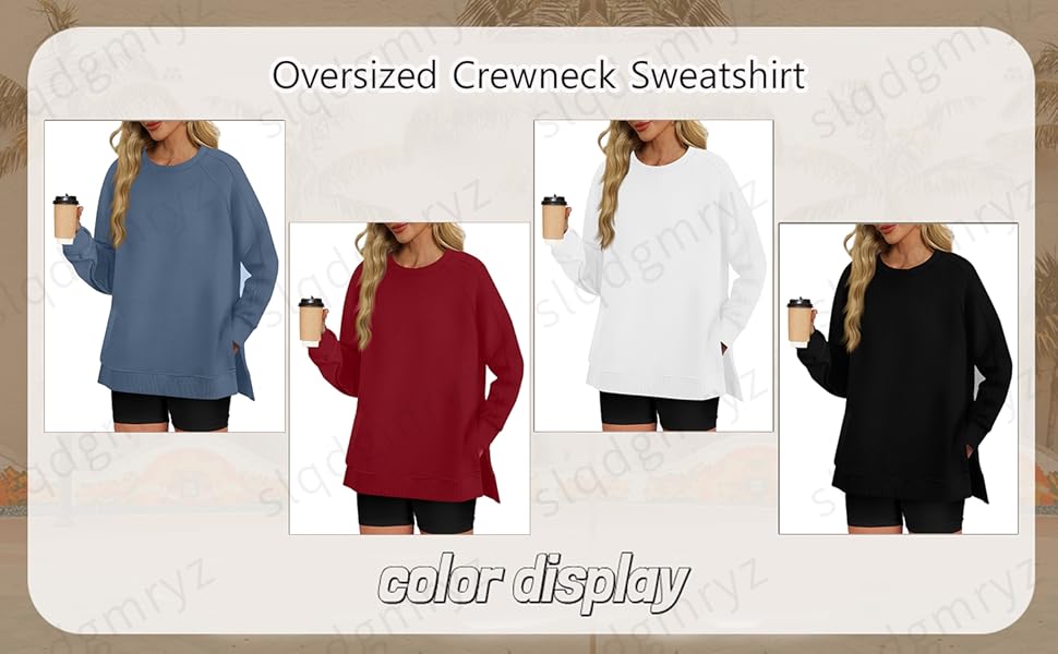 slqdgmryz Crew Neck Sweatshirts Women Y2k Oversized