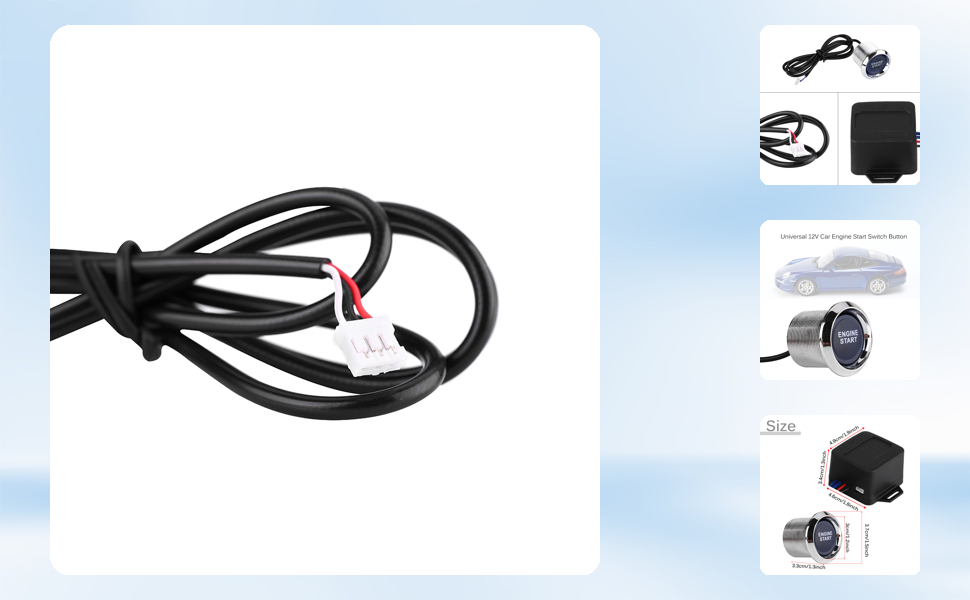 Amazon | エンジンスターターボタン 12V 車用プッシュボタン