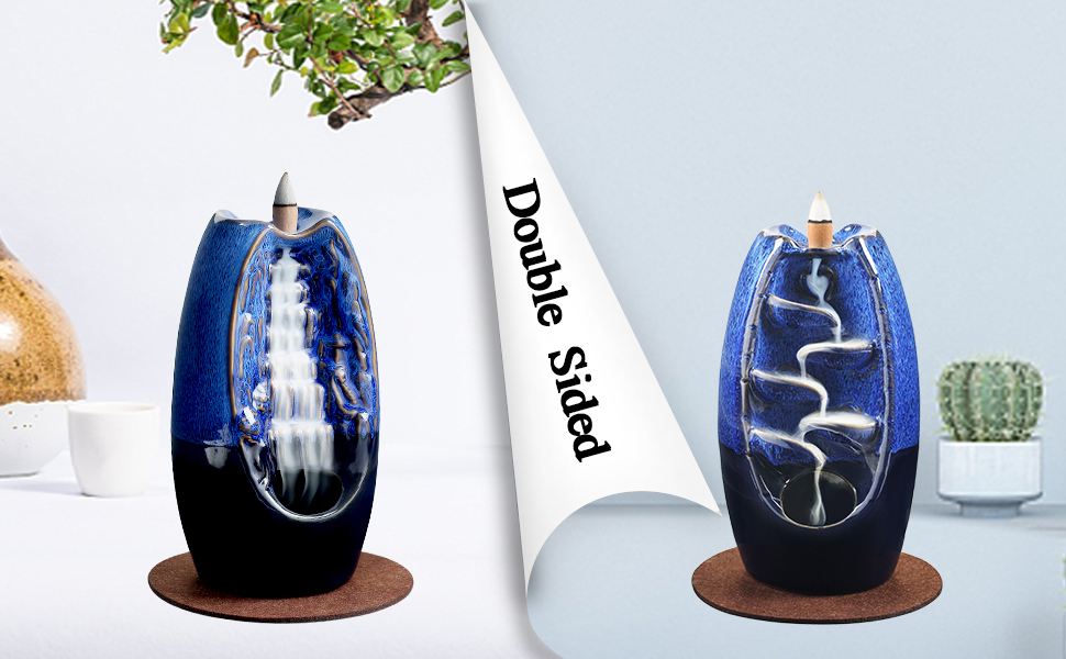 SPACEKEEPER Ceramic Backflow Incense Holder Incense Burner