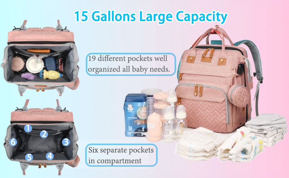 Diaper Bag with Changing Station, Baby Bag, Diaper Bag Backpack