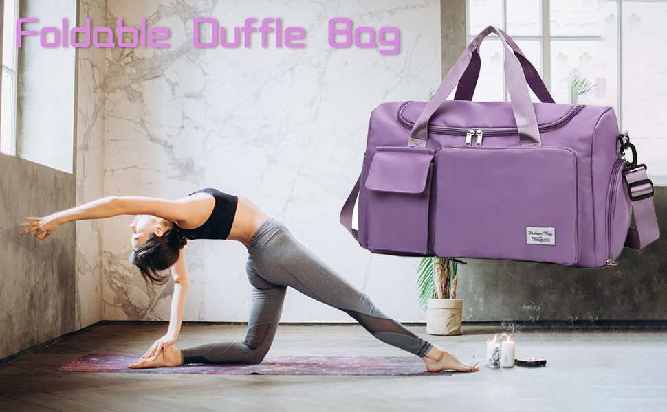 Gym Bag for Women and Men, Small Travel Duffel Bag for Sports, Gyms and