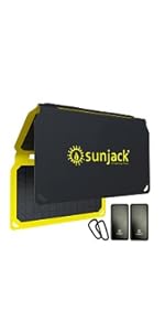 SunJack 25 Watt Foldable Solar Panel with Powerbanks