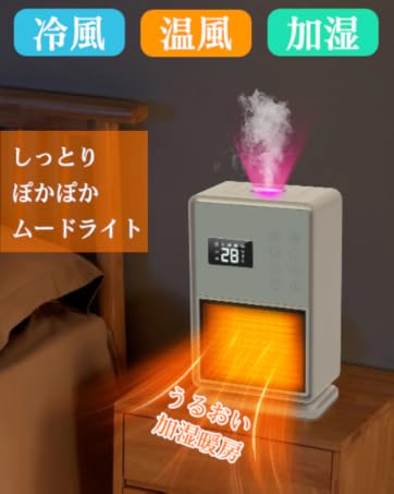 【2025冬速暖型・超音波加湿機能 a セラミックヒーター】人感センサー Amazon | セラミックヒーター【2025冬新型 暖房・加湿・空気清浄