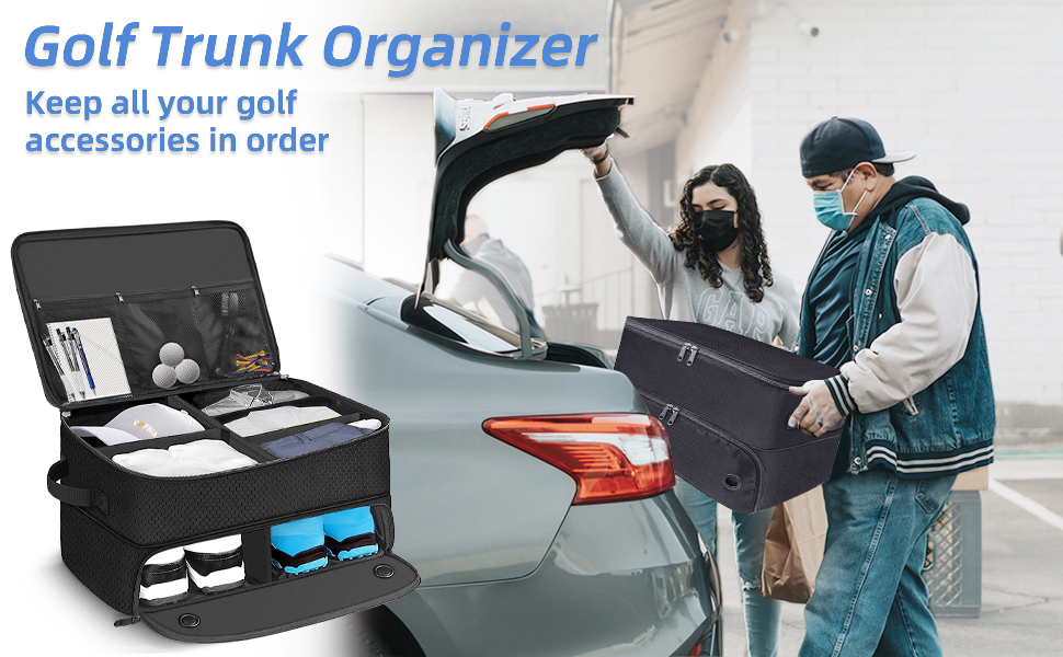 VOPHIA 2 Layer Golf Trunk Organizer with Separate