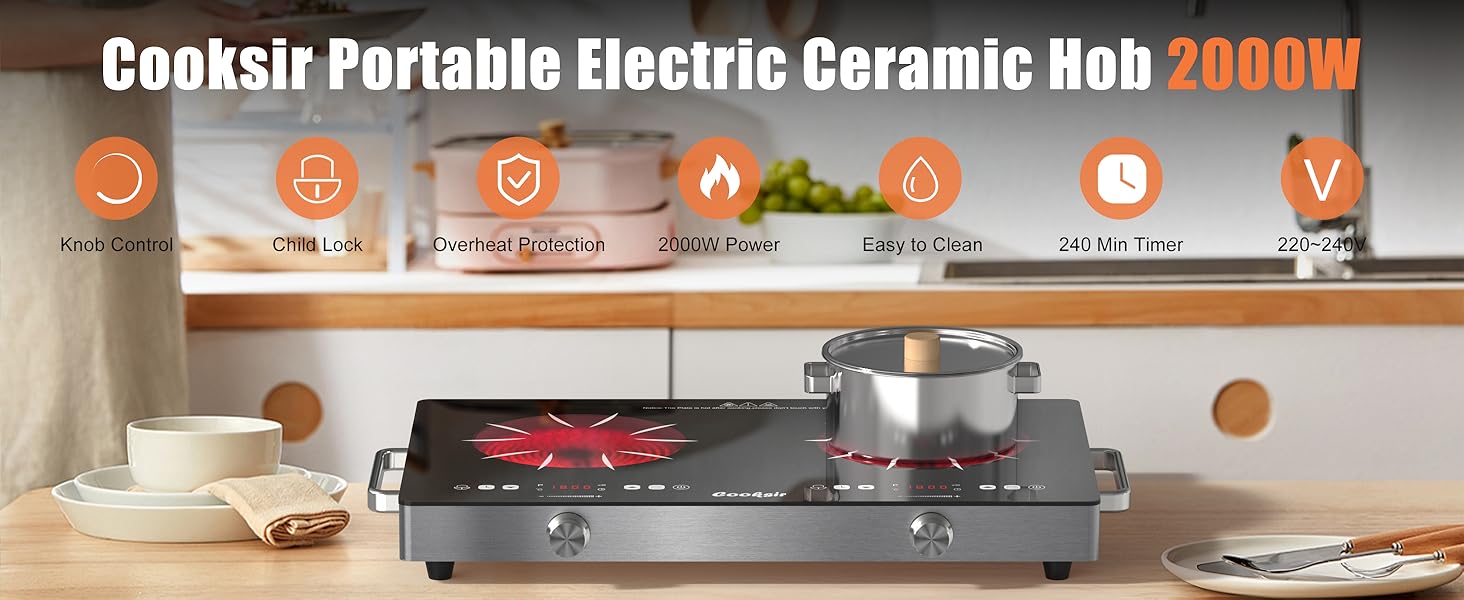 2 Burner Electric Cooktop