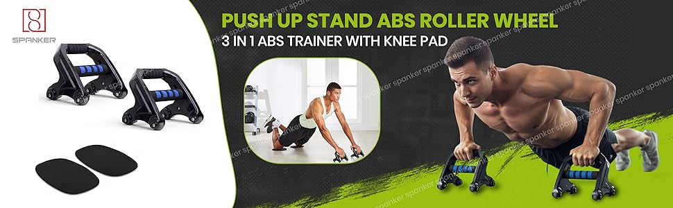 Spanker Push Up Stand ABS Roller Wheel