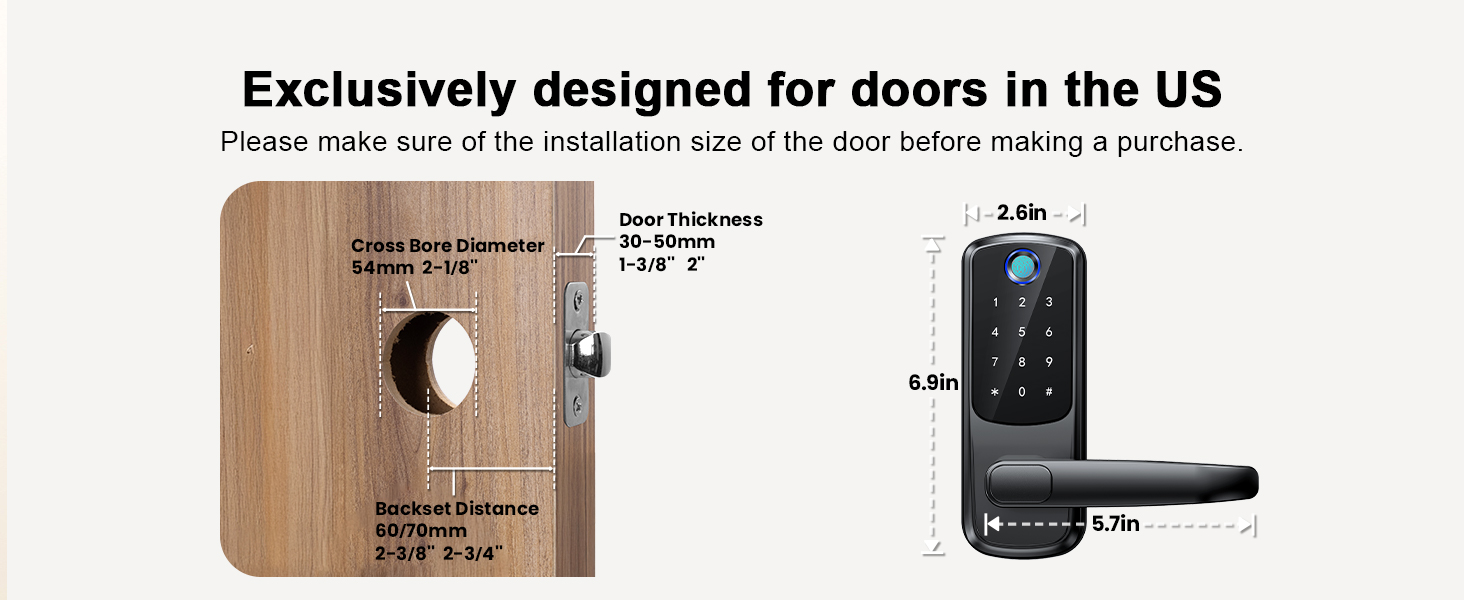 Keyless Entry Door Lock with Handle