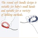The handle of the fork and spoon adopts a round soft design, suitable for baby's small hands.