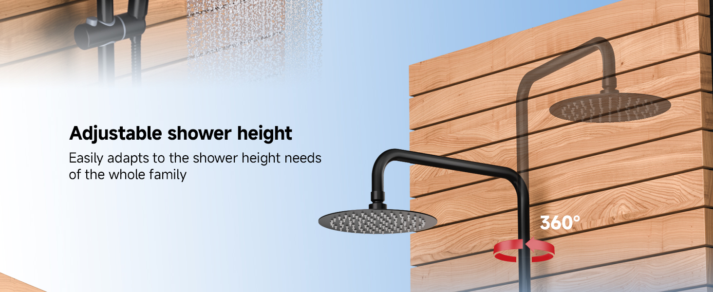 Adjustable shower height