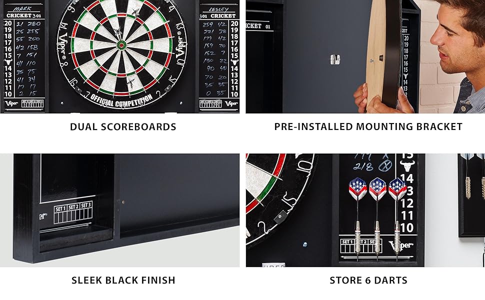 Viper by GLD Products Resolute Dart Backboard, Black